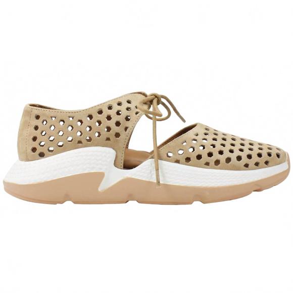 NEW L'AMOUR DES PIEDS women's himar kid suede sneaker in cognac - Picture 2 of 4